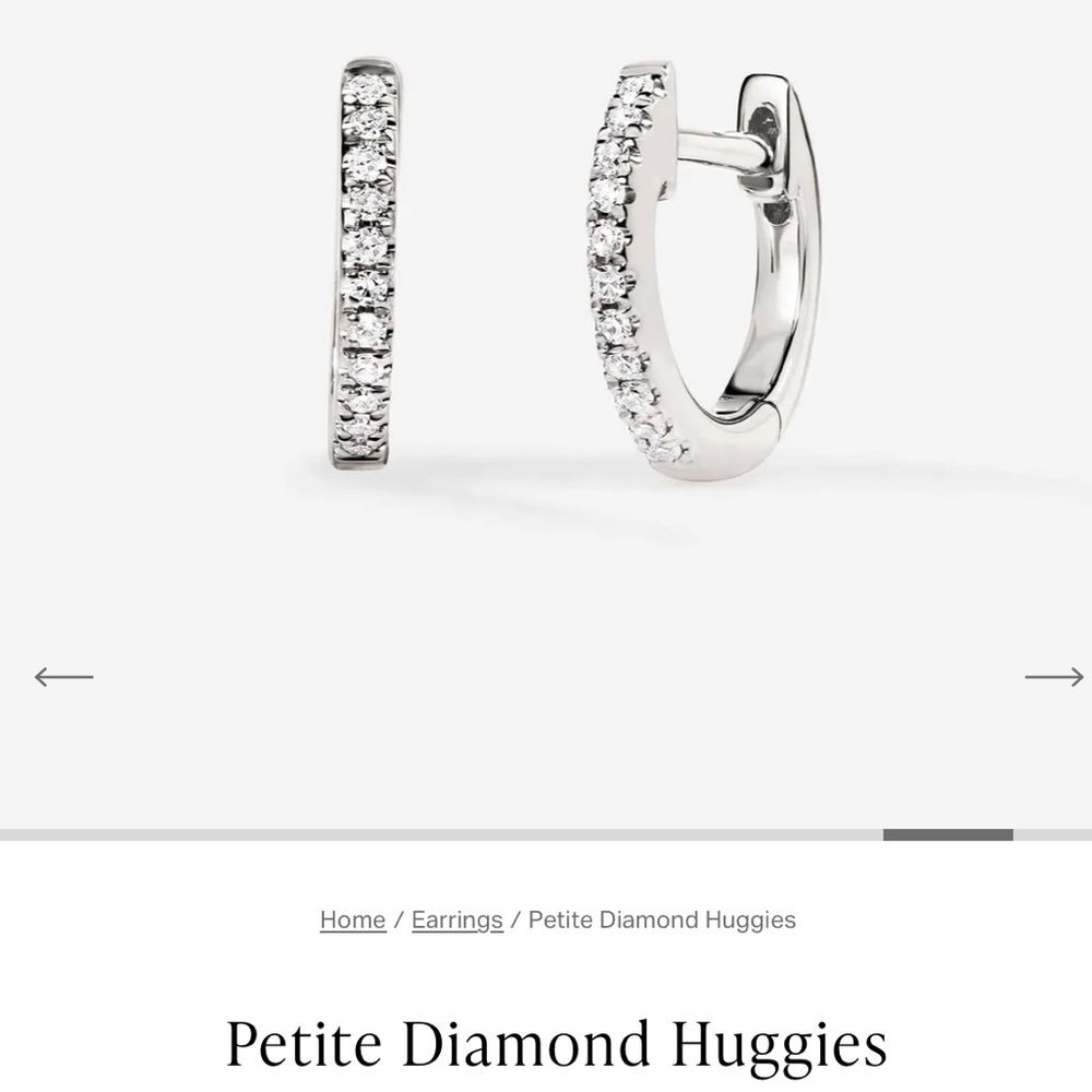 Petite Classic Diamond Huggies